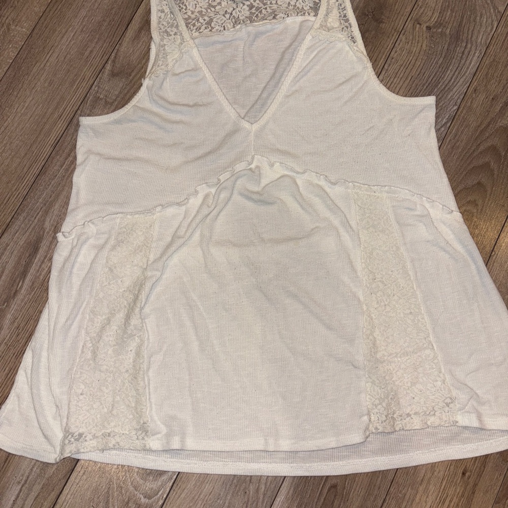 Madison White Lace Tank Top
